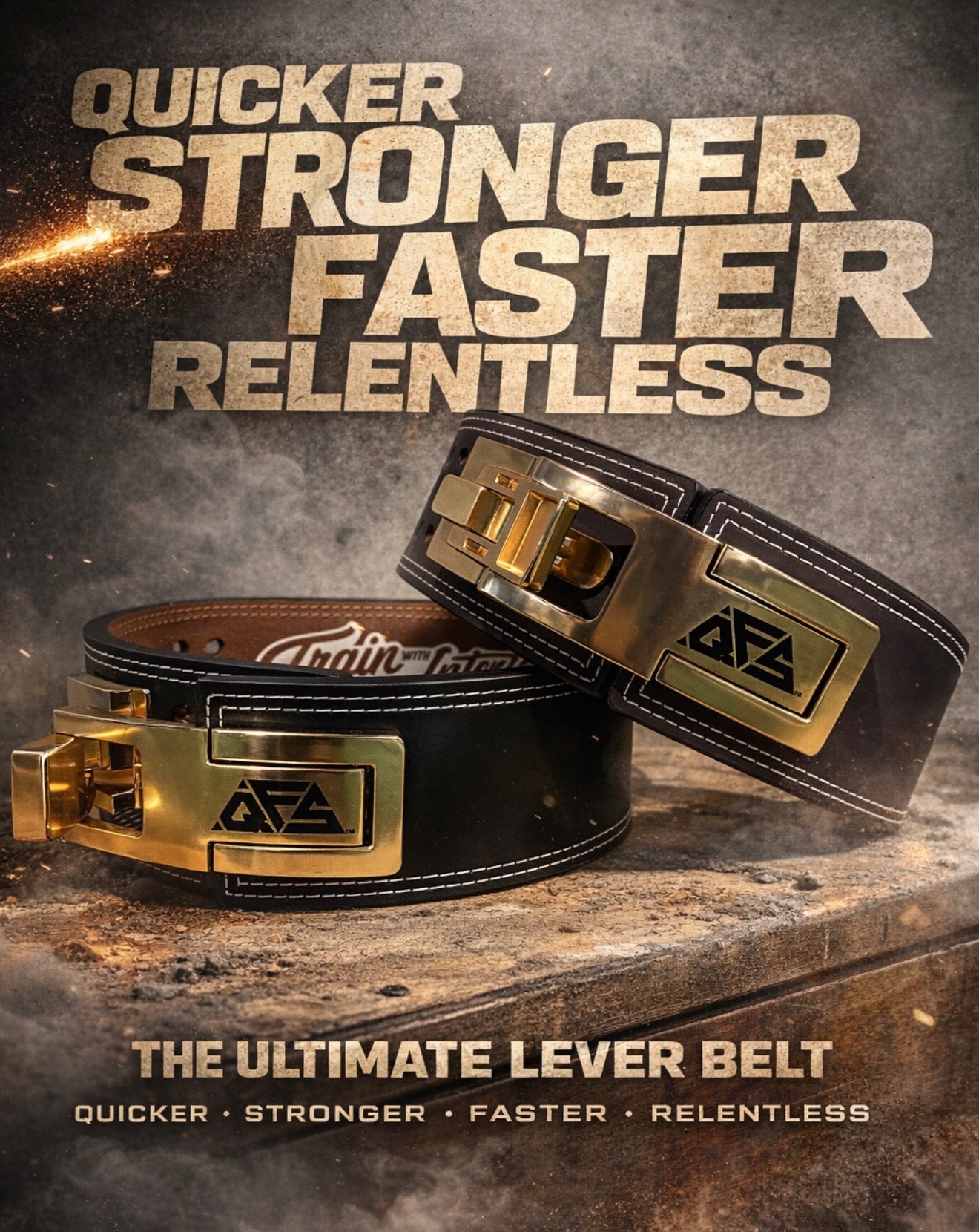 Relentless Lever Belt | Adjustable 13mm Leather Weightlifting Belt for Powerlifting, Squat & Deadlift